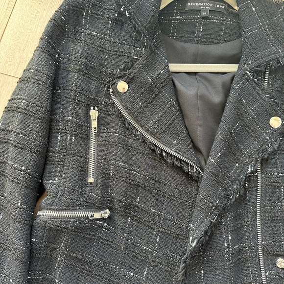 Tweeted black and white jacket - Picture 2 of 2